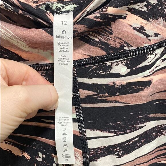 Lululemon Wunder Under 7/8 Leggings Colour Splash 12 High Rise Luxtreme - Picture 2 of 14